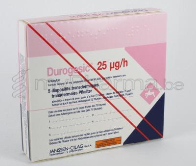 DUROGESIC 25µG/HEURE DISPOSITIF TRANSDERMIQUE B/05, PharmNet -  Encyclopédie des médicaments en Algérie