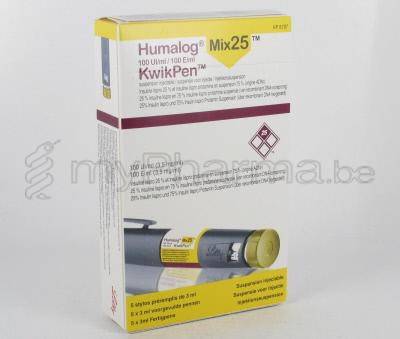 Pharmacie Meysen SPRL 3990 Peer : HUMALOG MIX 25 INSULINE 5 CARTOUCHES